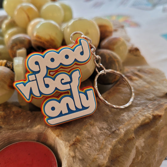 Good Vibes Only keychain - 3d printed