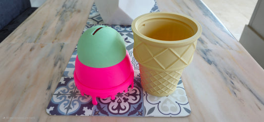 Ice cream piggy bank/tip jar