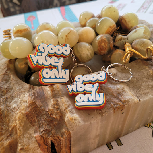 Good Vibes Only keychain - 3d printed