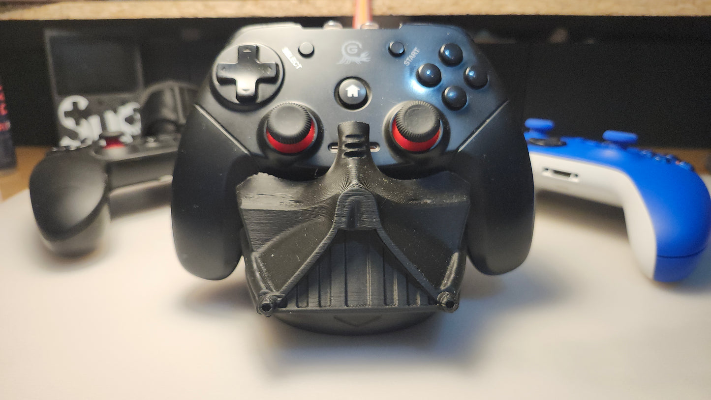 Darth Vader Mask Controller Stand - Sleek Geometric 3D Printed Display