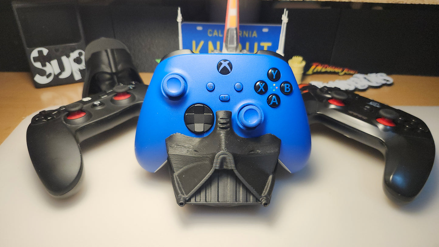 Darth Vader Mask Controller Stand - Sleek Geometric 3D Printed Display
