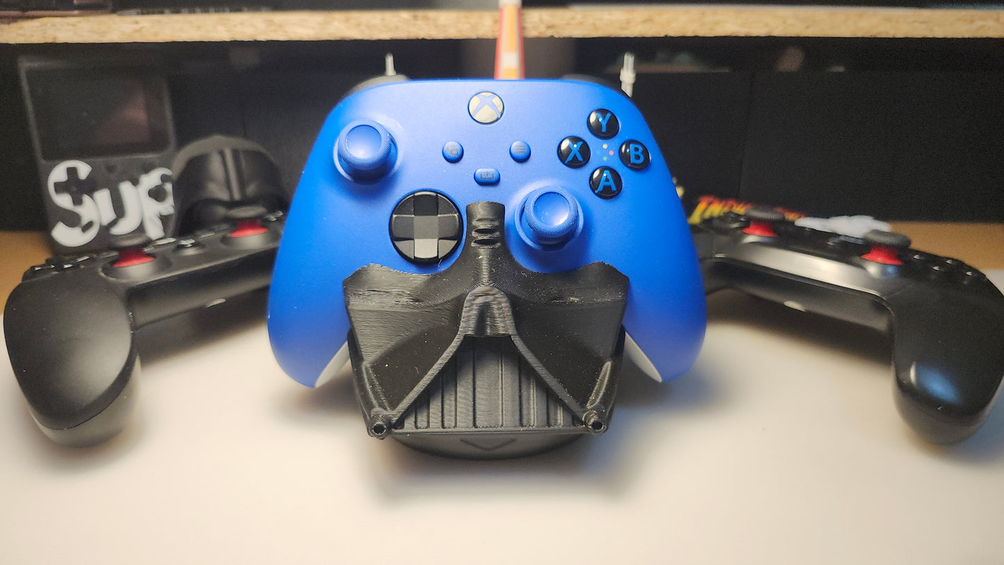 Darth Vader Mask Controller Stand - Sleek Geometric 3D Printed Display