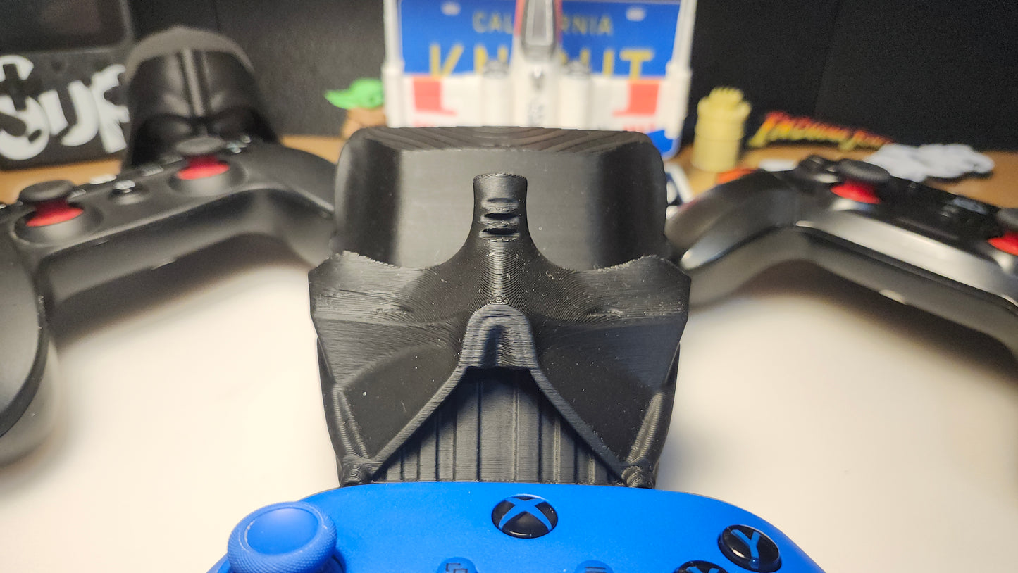 Darth Vader Mask Controller Stand - Sleek Geometric 3D Printed Display