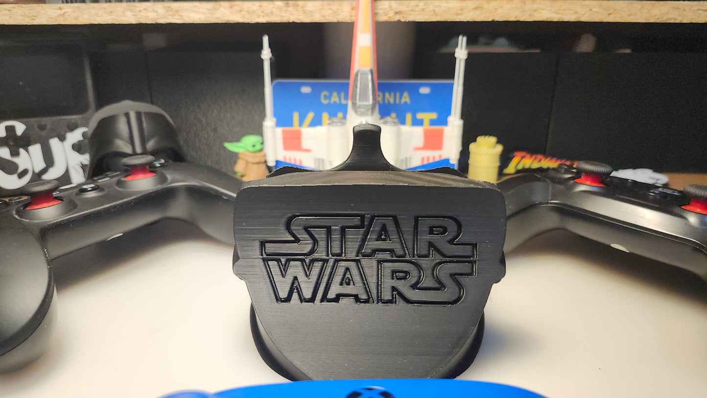 Darth Vader Mask Controller Stand - Sleek Geometric 3D Printed Display